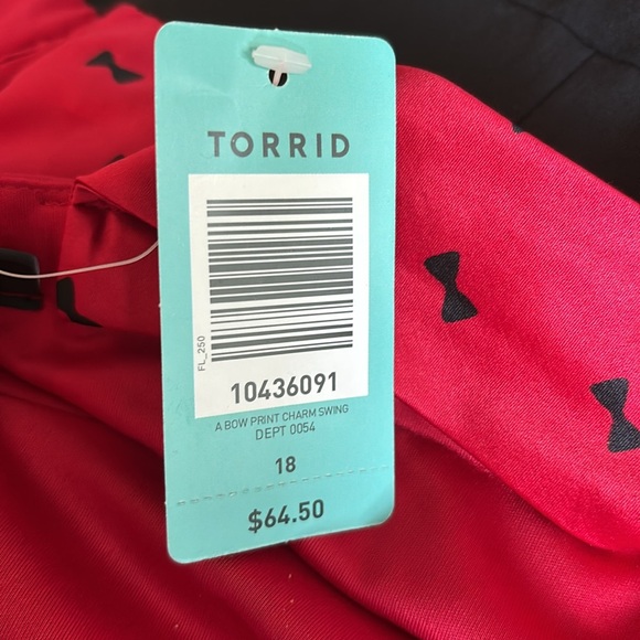 Torrid Bow Print Charm Swing Dress - Picture 3 of 4